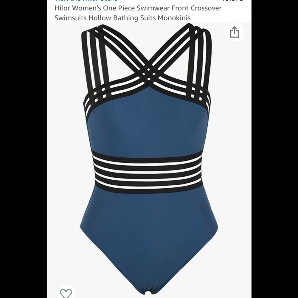 Never Worn Blue/Black One Piece S/4-6